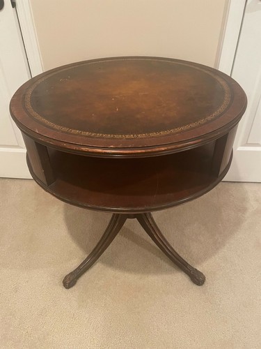 Weiman inlaid leather round - leather,
